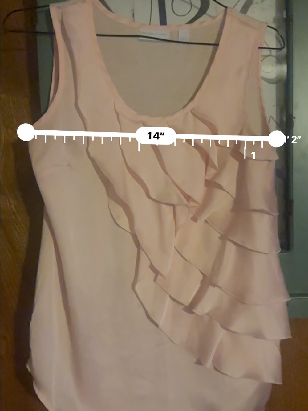 New York & Company Light Pink Ruffle Camisole - Picture 4 of 5